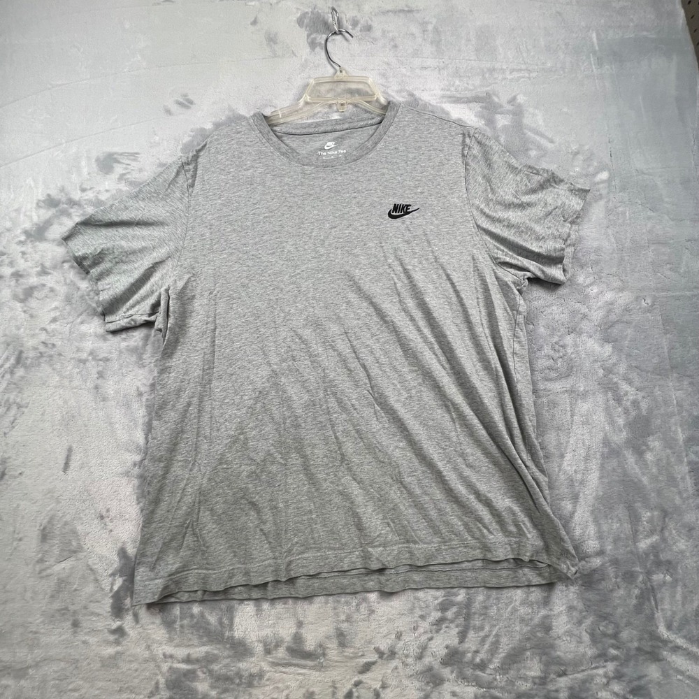 Nike T-Shirt Mens XL Gray Short Sleeve Embroidered Logo Crewneck Tee - Picture 3 of 9